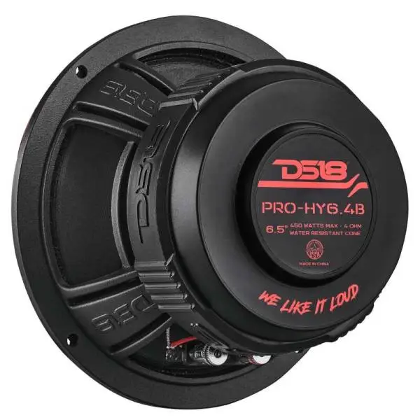 DS18 6.5in 225 Watts RMS 4 ohm Mid-Range Loudspeaker w/ Water Resistant Cone