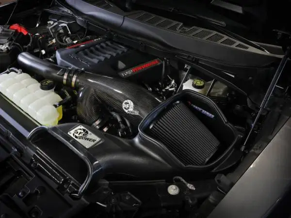 aFe 21-24 Ford F150 Raptor Track Series Carbon Fiber Cold Air Intake System w/ Black Pro 5R Filter thumbnail 6