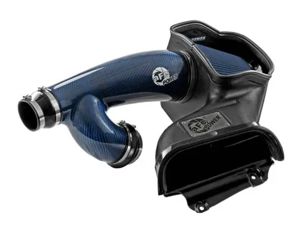 aFe 17-24 Ford F-150 Track Series Blue Kevlar Carbon Fiber C/A Intake System w/Black Pro 5R Filter thumbnail 4