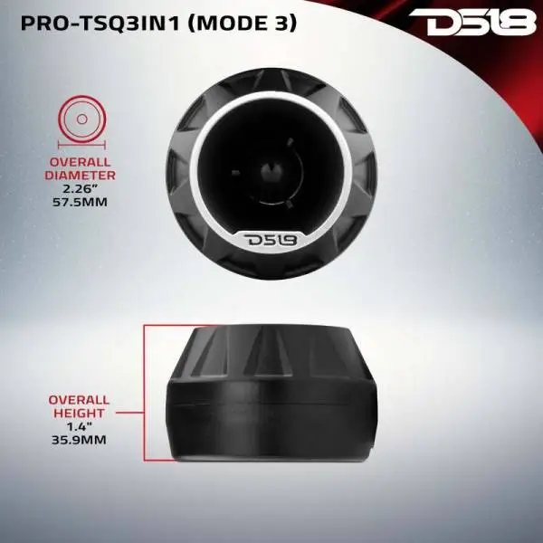 DS18 3in Surface Flush Angle High Comp Neodymium Super Bullet Twtr 100 Watts RMS 1in Almnm Vc 4 ohm image 7