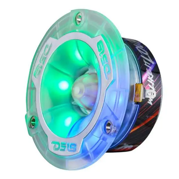 DS18 3.8in Super Bullet Tweeter 120 Watts RMS 1in Aluminum Vc 4 ohm Digital LED Lights image 6