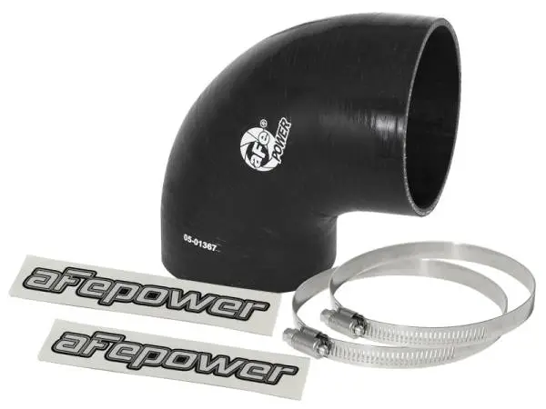 aFe Magnum FORCE Intake Coupling Kit (4 IN ID to 3-4/5 IN ID x 90 Deg.) Elbow Coupler - Black