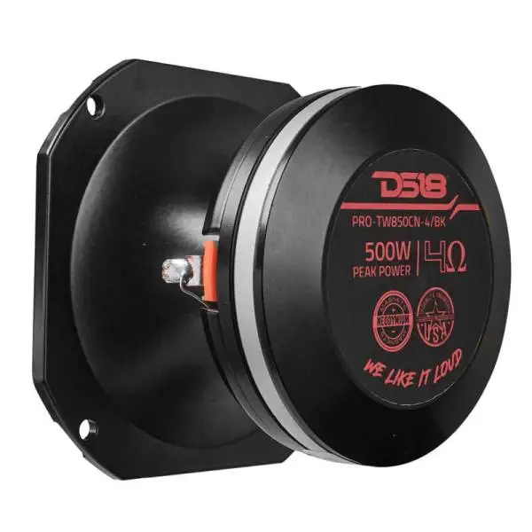 DS18 4in Super Bullet Tweeter Neodymium 250 Watts RMS 1.5in PEI Vc 4 ohm Black image 2