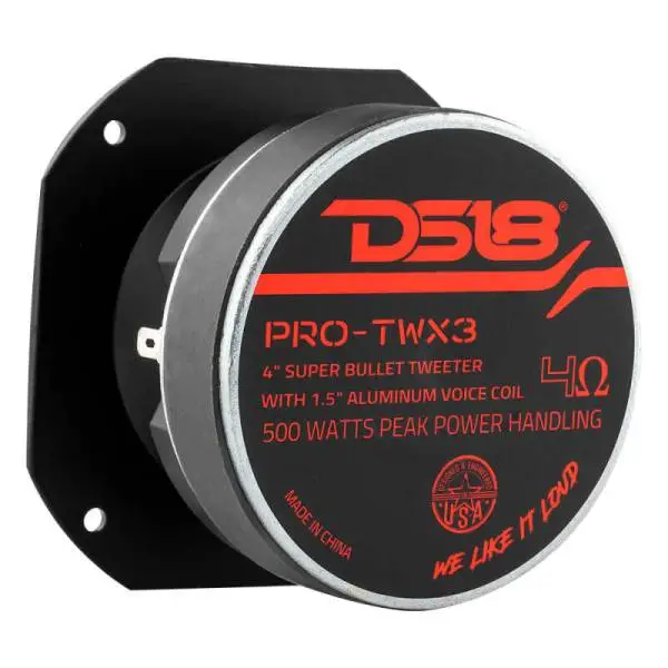 DS18 4in Super Bullet Tweeter 250 Watts RMS 1.5in Titanium Vc 4 ohm image 2