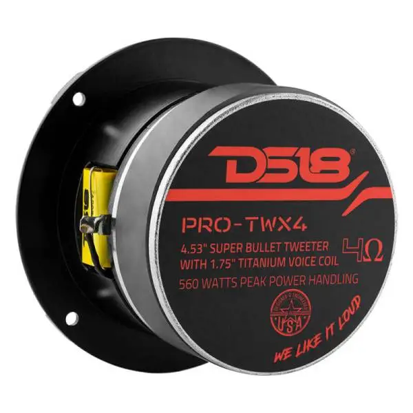 DS18 4.5in Super Bullet Tweeter 280 Watts RMS 1.75in Titanium Vc 4 ohm image 2