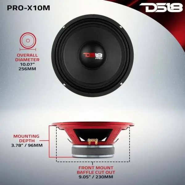 DS18 10in 300 Watts RMS 8 ohm Mid-Range Loudspeaker image 2
