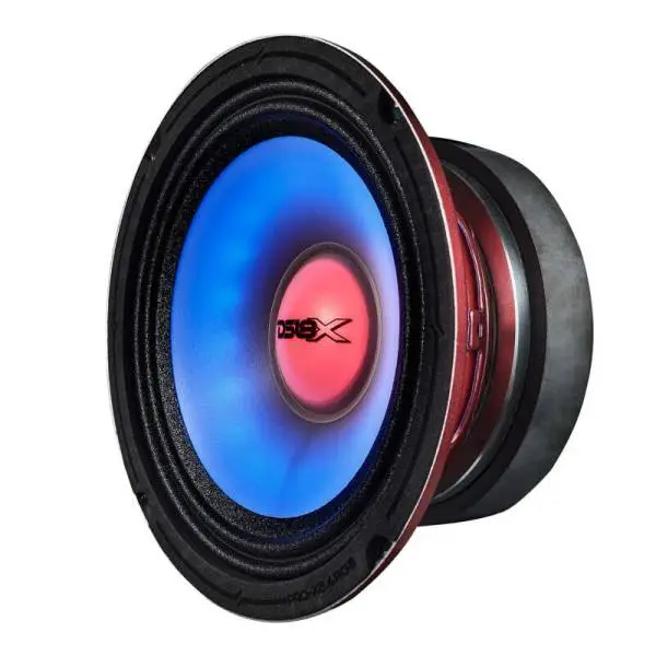 DS18 6.5in 250 Watts RMS 4ohm Mid Range Loudspeaker w/Translucent Dust Cap and Cone w/RGB LED Lights thumbnail 4