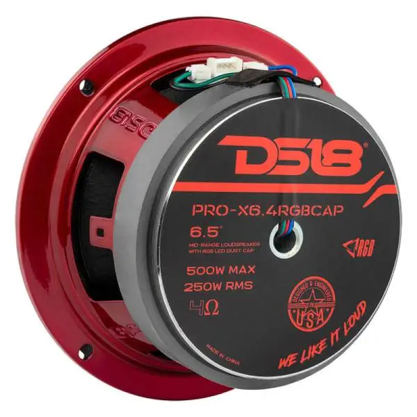 DS18 6.5in 250 Watts RMS 4 ohm Mid-Range Loudspeaker w/ RGB Dust Cap image 2