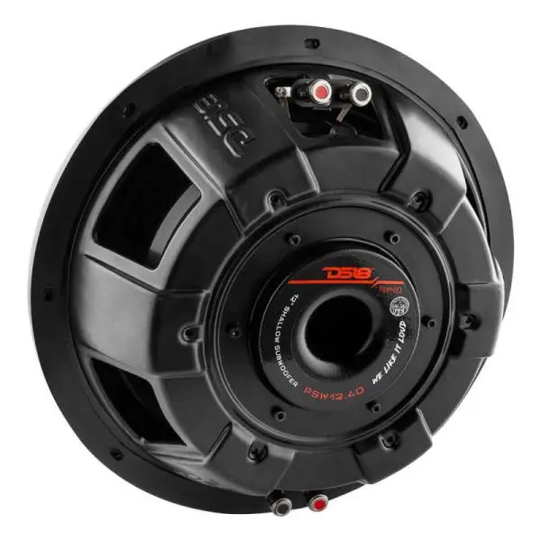 DS18 12in 600 Watts RMS 4 ohm DVC Shallow Mount Water Resistant Subwoofer image 2