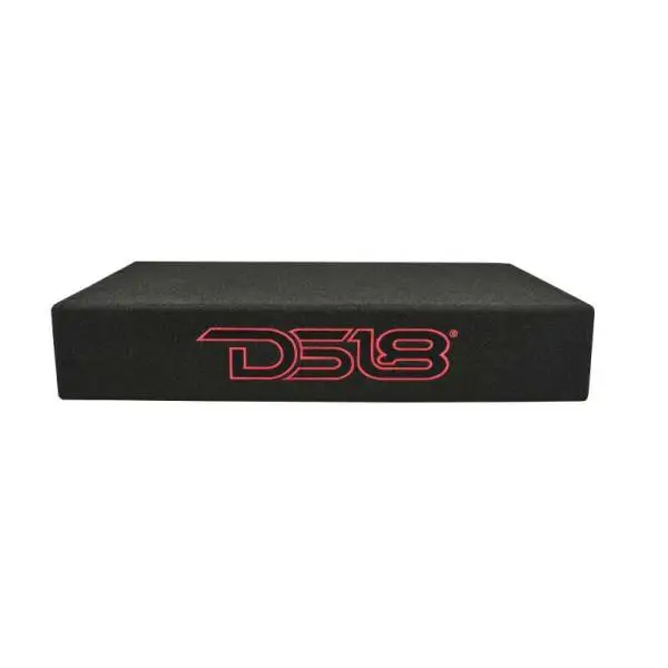 DS18 Dual 10in Shallow Enclosure w/ Subwoofer 350 Watts RMS Sealed Black Carpet Amplified image 6