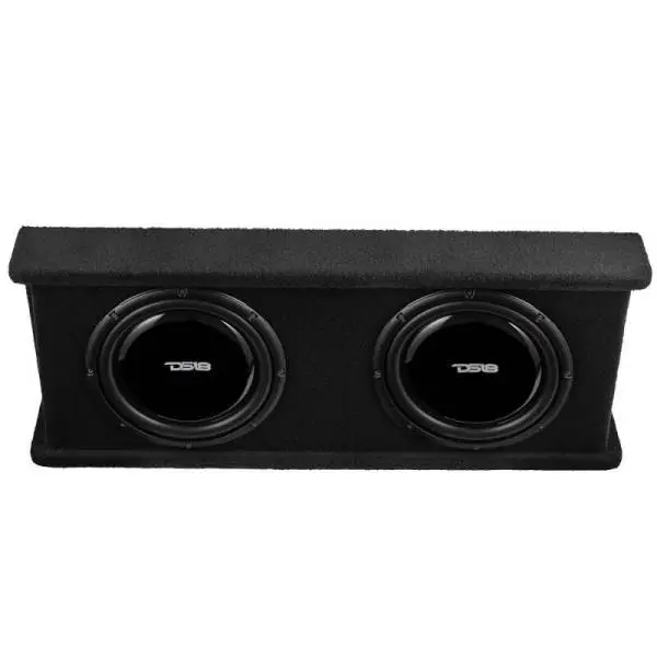 DS18 Dual 12in Shallow Subwoofer and Enclosure 700 Watts RMS Sealed Black Carpet image 5