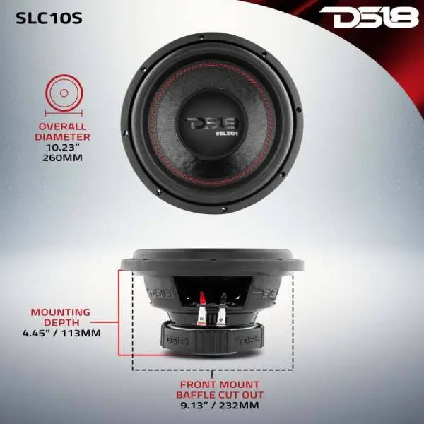 DS18 10in Select Subwoofer 220 Watts RMS 4 ohm SVC image 6