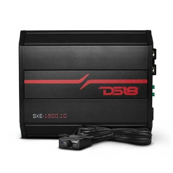 DS18 1-Channel SXE Amplifier Class D 500/1ohm 350/2ohm 200/4ohm Watts RMS- Black