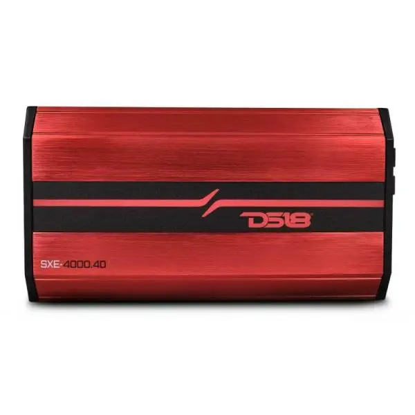 DS18 4-Channel SXE Amplifier Class D 2x 750/4ohm Bridge 4 x 430/2ohm 4 x 275/4ohm Watts RMS- Red image 2