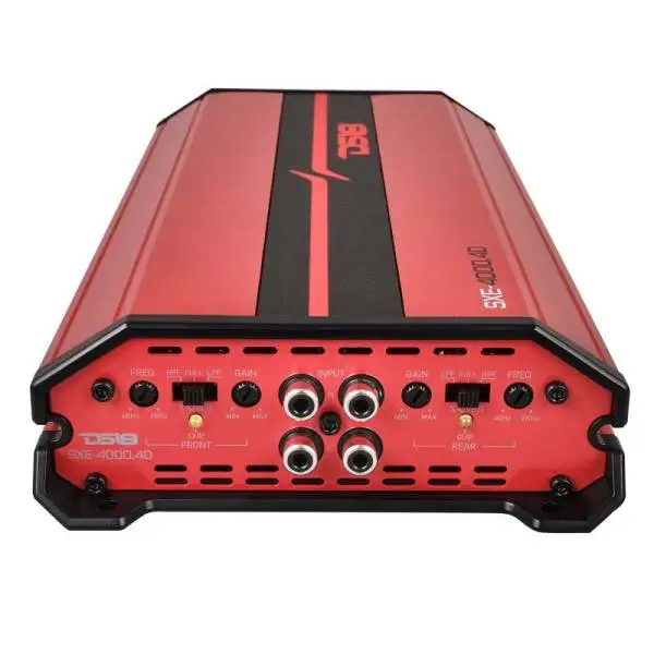 DS18 4-Channel SXE Amplifier Class D 2x 750/4ohm Bridge 4 x 430/2ohm 4 x 275/4ohm Watts RMS- Red image 4