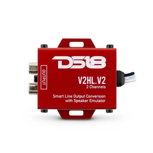 DS18 Hi/Low Converter 2-Chnl Speaker Emulator Remote Out For Adding Aftermarket Amps To Any System thumbnail 2