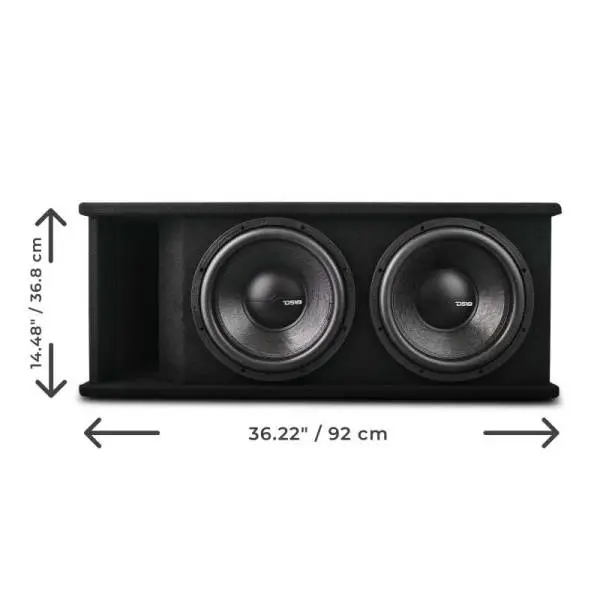 DS18 Dual 12in Loaded 1500 Watts RMS 2x ZR12.4D Ported Enclosure w/ Subwoofer thumbnail 6