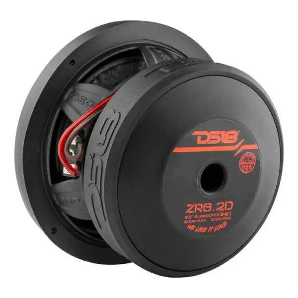 DS18 6.5in 300 Watts RMS 2 ohm DVC ZR Subwoofer