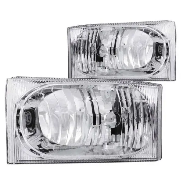 ANZO 2000-2004 Ford Excursion Crystal Headlights Chrome 2pc thumbnail 2