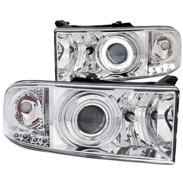 ANZO 1994-2001 Dodge Ram Projector Headlights w/ Halo Chrome image 2