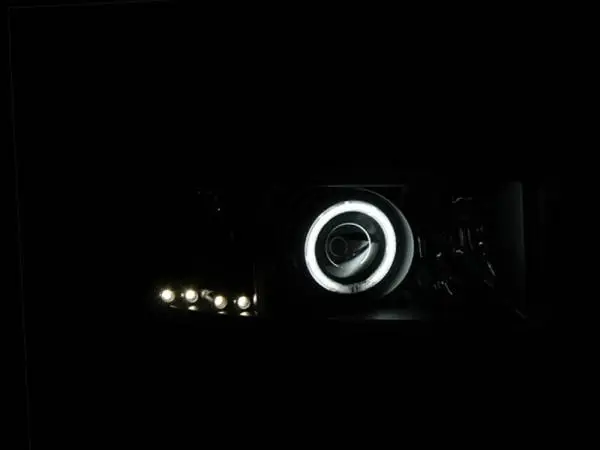 ANZO 1994-2001 Dodge Ram Projector Headlights w/ Halo Black image 5